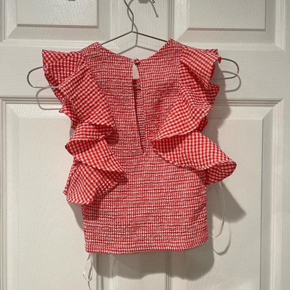 NWT C/MEO Collective Women's Pink and Red Crop Top - Picture 4 of 5